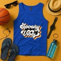 Spooky Retro Halloween Costume Spooky Vibes Gift Tank Top thumb 4