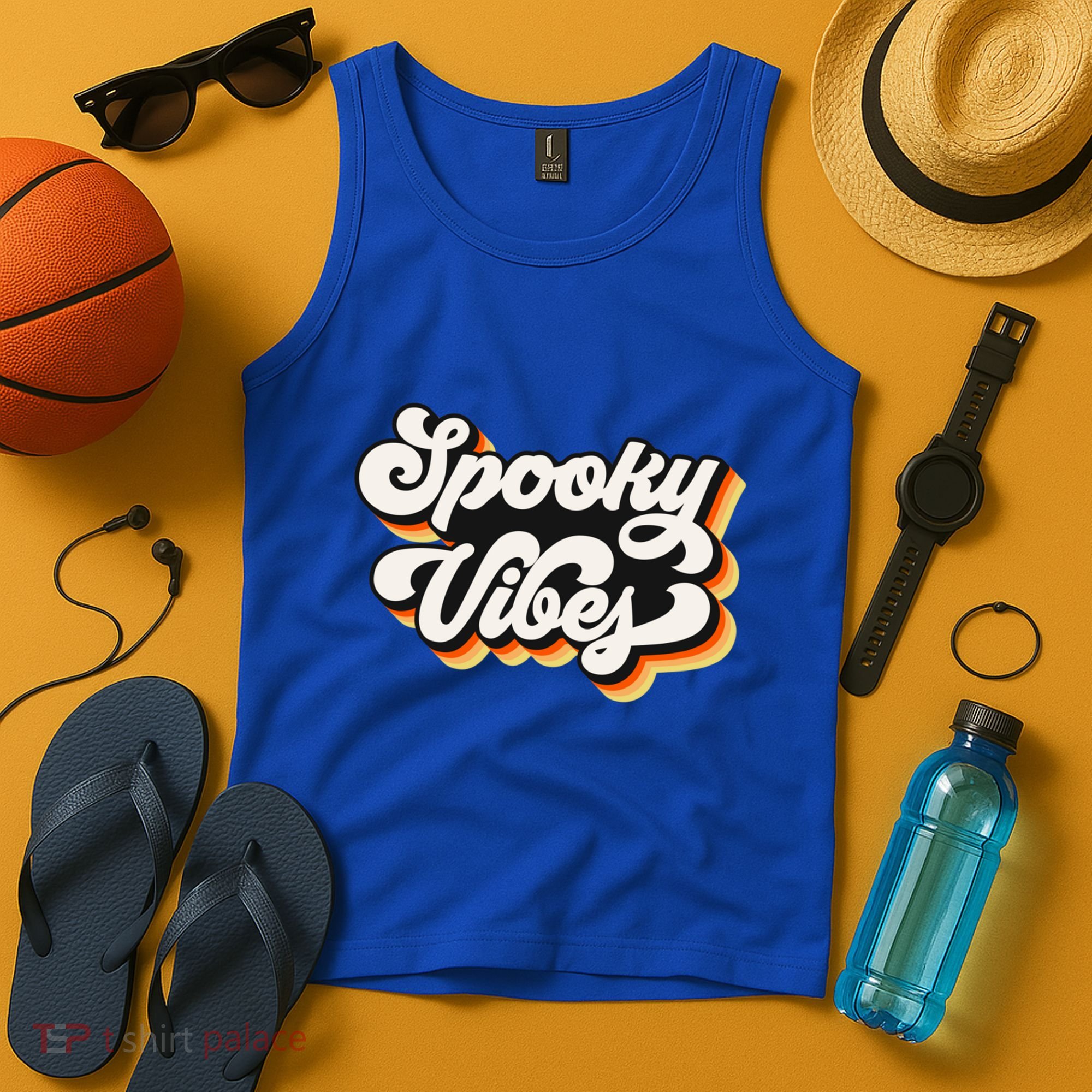 Spooky Retro Halloween Costume Spooky Vibes Gift Tank Top