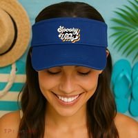 Spooky Retro Halloween Costume Spooky Vibes Gift Visor thumb 2