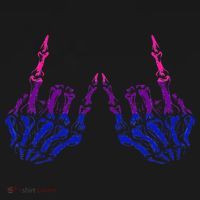Skeleton Rock Hand LGBTQ Cool Bisexual Pride USA-Made Doggie Bandana thumb 2