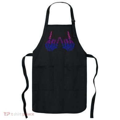 Skeleton Rock Hand LGBTQ Cool Bisexual Pride Apron