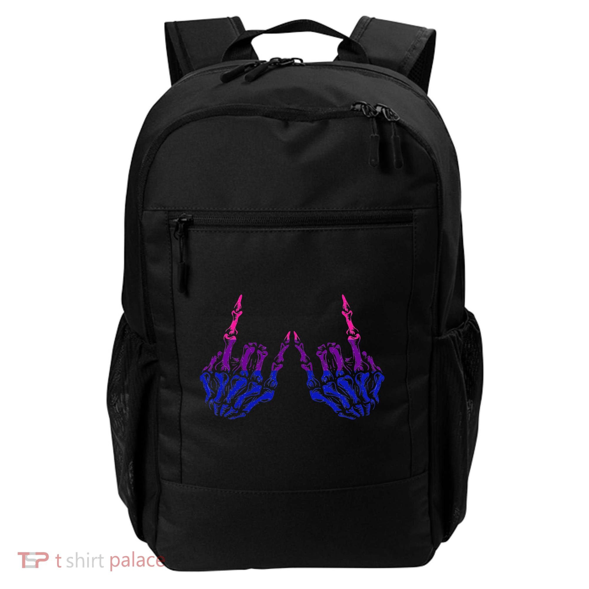 Skeleton Rock Hand LGBTQ Cool Bisexual Pride Backpack