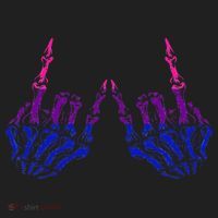 Skeleton Rock Hand LGBTQ Cool Bisexual Pride Beanie thumb 2