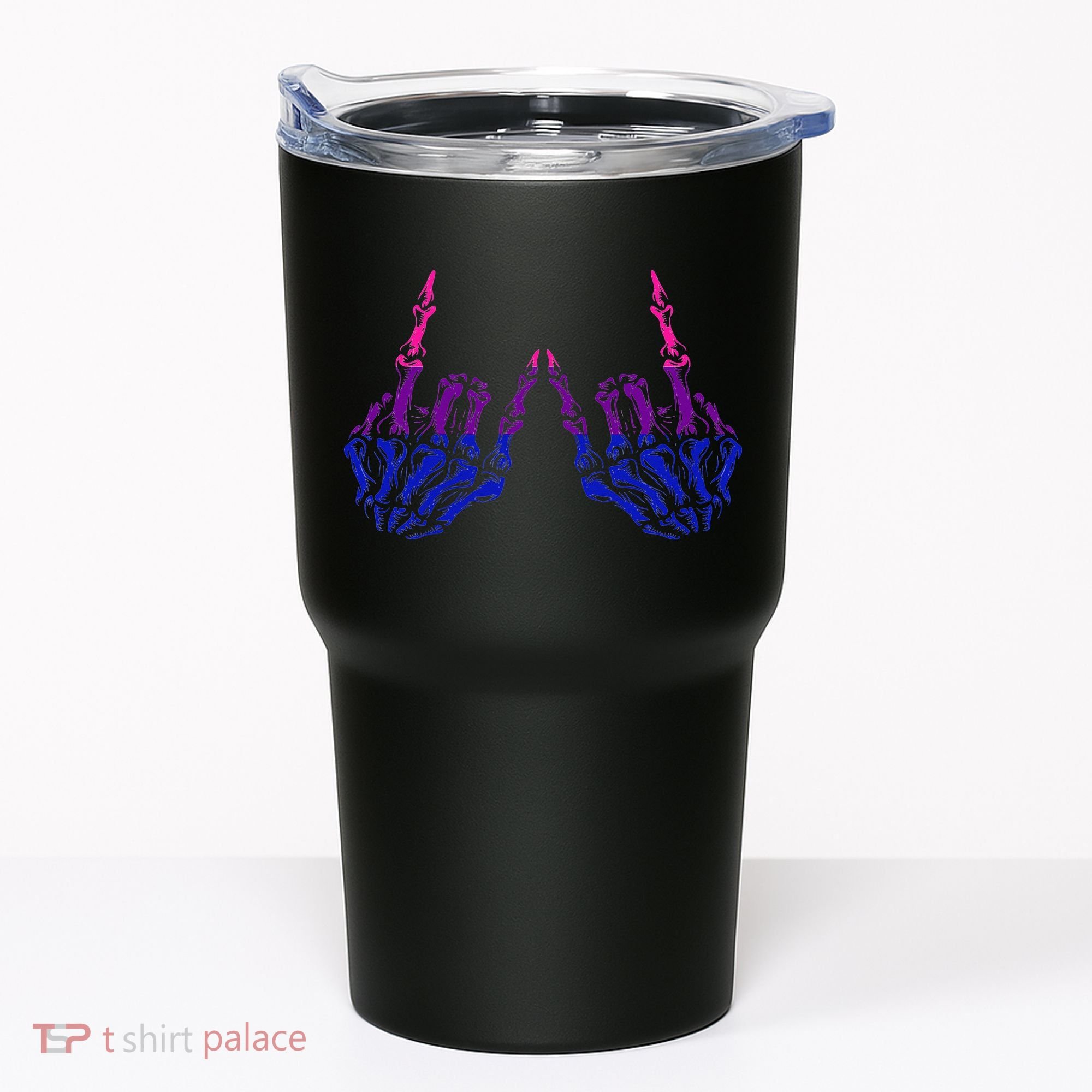 Skeleton Rock Hand LGBTQ Cool Bisexual Pride Tumbler