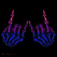 Skeleton Rock Hand LGBTQ Cool Bisexual Pride Mousepad thumb 1