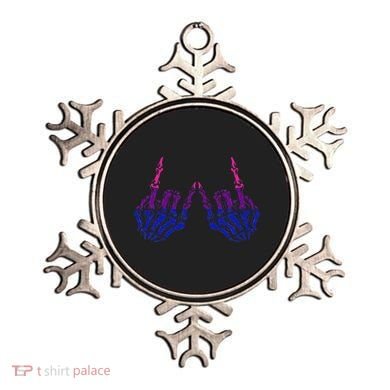 Skeleton Rock Hand LGBTQ Cool Bisexual Pride Ornament