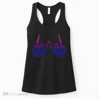 Skeleton Rock Hand LGBTQ Cool Bisexual Pride Women's Tank Top thumb 0