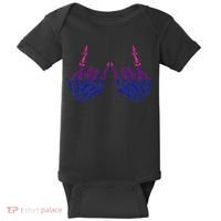 Skeleton Rock Hand LGBTQ Cool Bisexual Pride Baby Bodysuit thumb 0