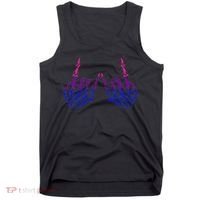 Skeleton Rock Hand LGBTQ Cool Bisexual Pride Tank Top thumb 0