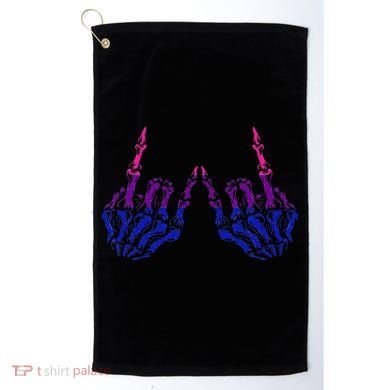Skeleton Rock Hand LGBTQ Cool Bisexual Pride Golf Towel