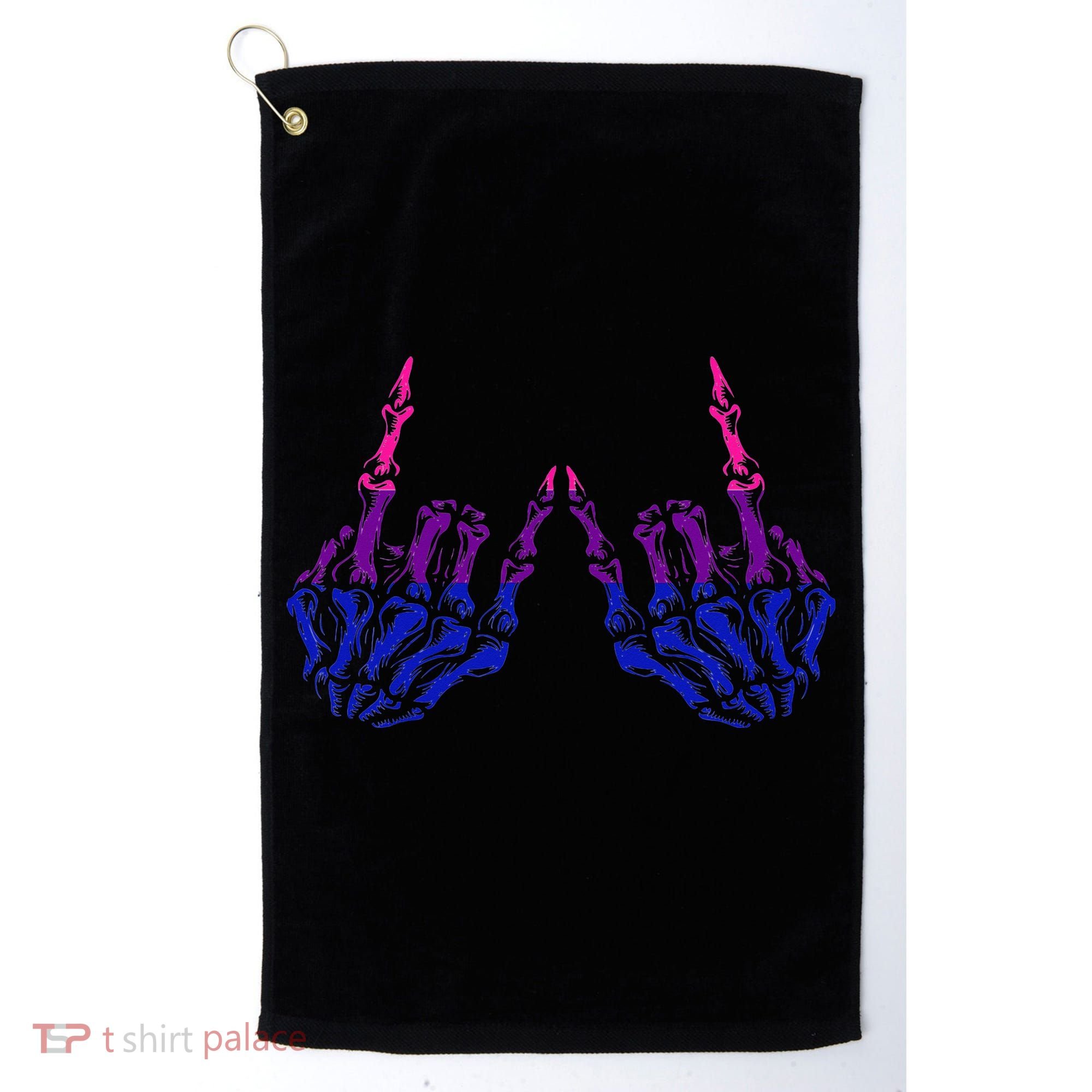 Skeleton Rock Hand LGBTQ Cool Bisexual Pride Golf Towel