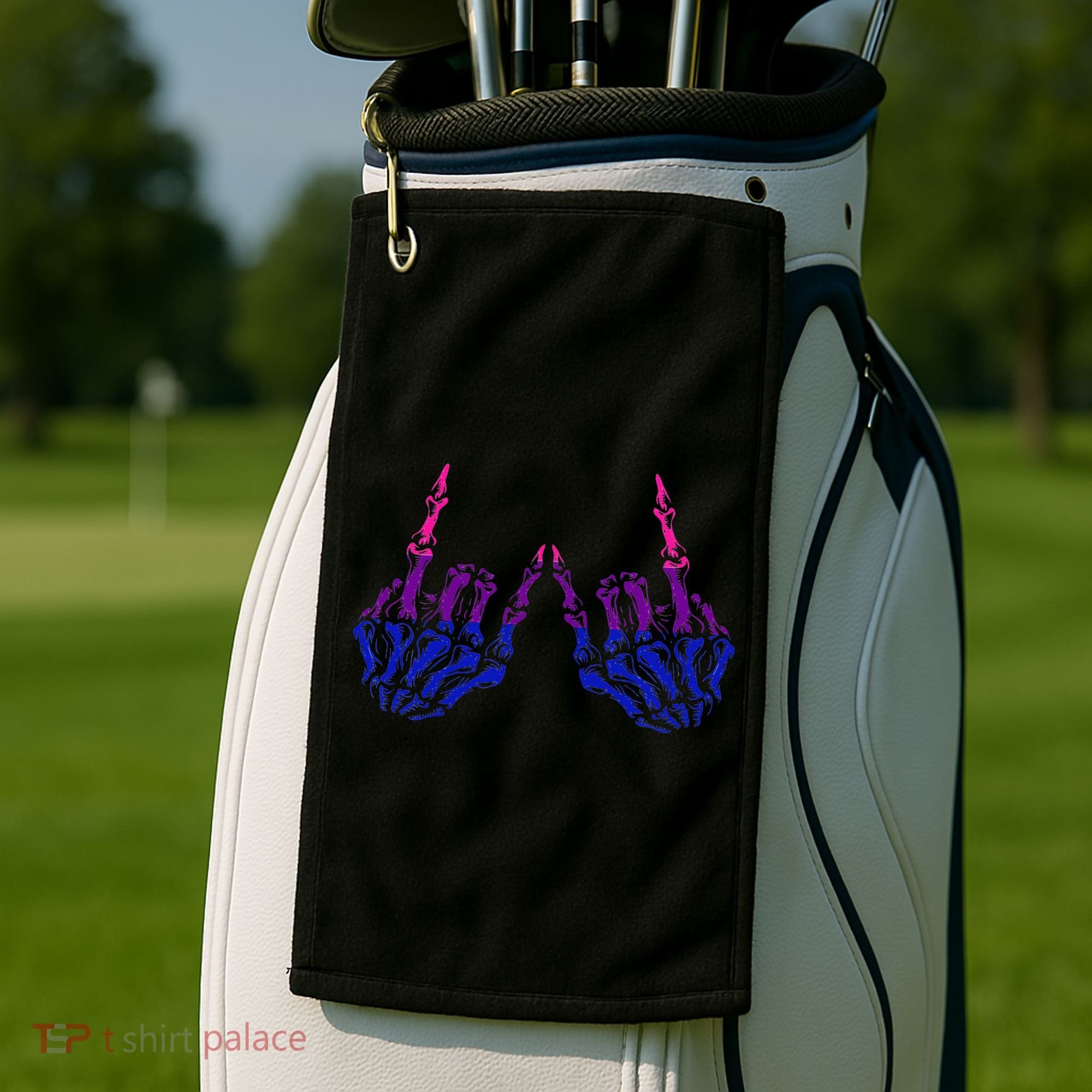 Skeleton Rock Hand LGBTQ Cool Bisexual Pride Golf Towel