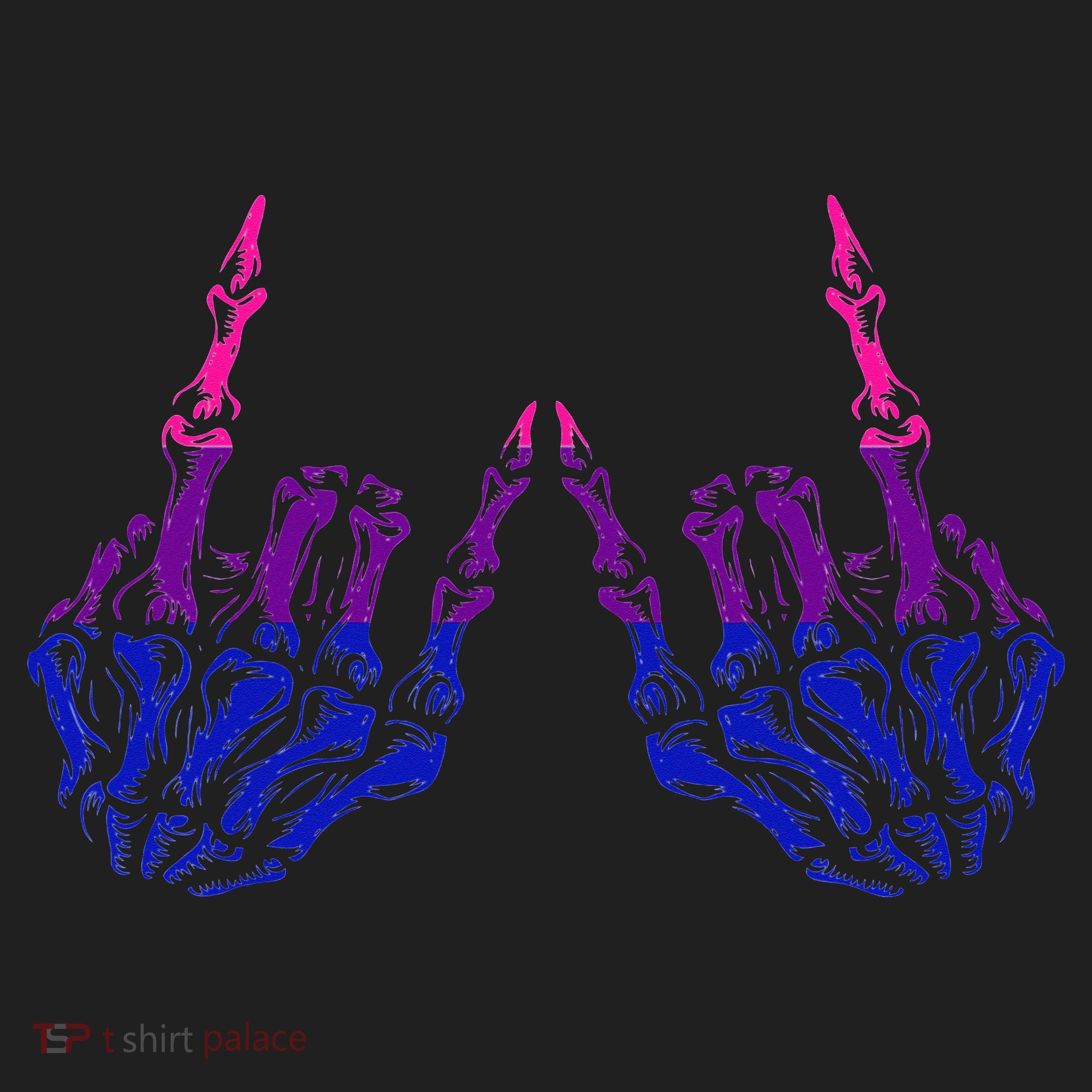 Skeleton Rock Hand LGBTQ Cool Bisexual Pride Golf Towel