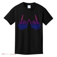 Skeleton Rock Hand LGBTQ Cool Bisexual Pride Kids T-Shirt thumb 0