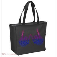 Skeleton Rock Hand LGBTQ Cool Bisexual Pride Tote Bag thumb 2
