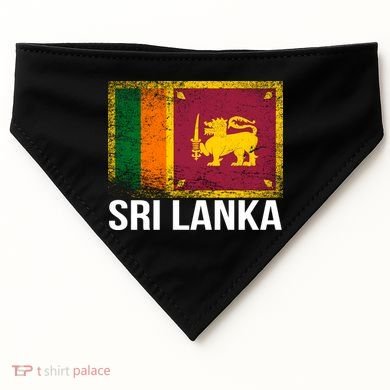 Sri Lanka Flag USA-Made Doggie Bandana
