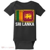 Sri Lanka Flag Baby Bodysuit thumb 0