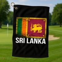 Sri Lanka Flag Golf Towel thumb 1
