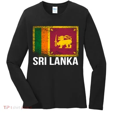 Sri Lanka Flag Women's Long Sleeve Shirt