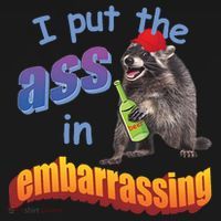 Raccoon I Put The Ass In Embarrassing Backpack thumb 2
