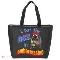 Raccoon I Put The Ass In Embarrassing Tote Bag thumb 0
