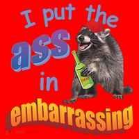 Raccoon I Put The Ass In Embarrassing Santa Hat thumb 1