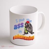 Raccoon I Put The Ass In Embarrassing Coffee Mug thumb 1