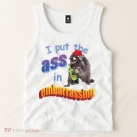 Raccoon I Put The Ass In Embarrassing Tank Top thumb 2