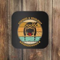 Strong Resilient Indigenous MMIW Awareness No Stolen Sisters Coaster thumb 0