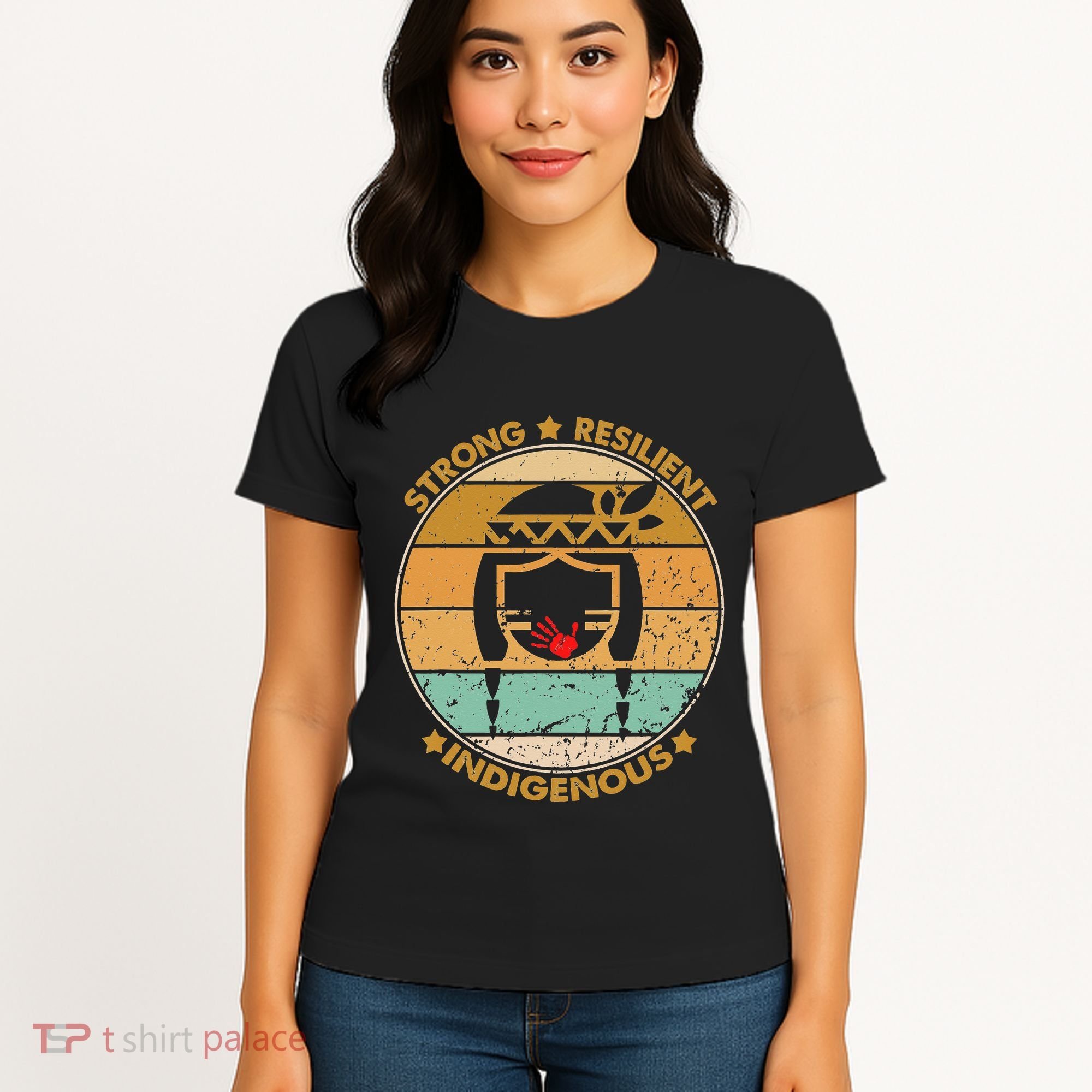 Strong Resilient Indigenous MMIW Awareness No Stolen Sisters Women's T-Shirt