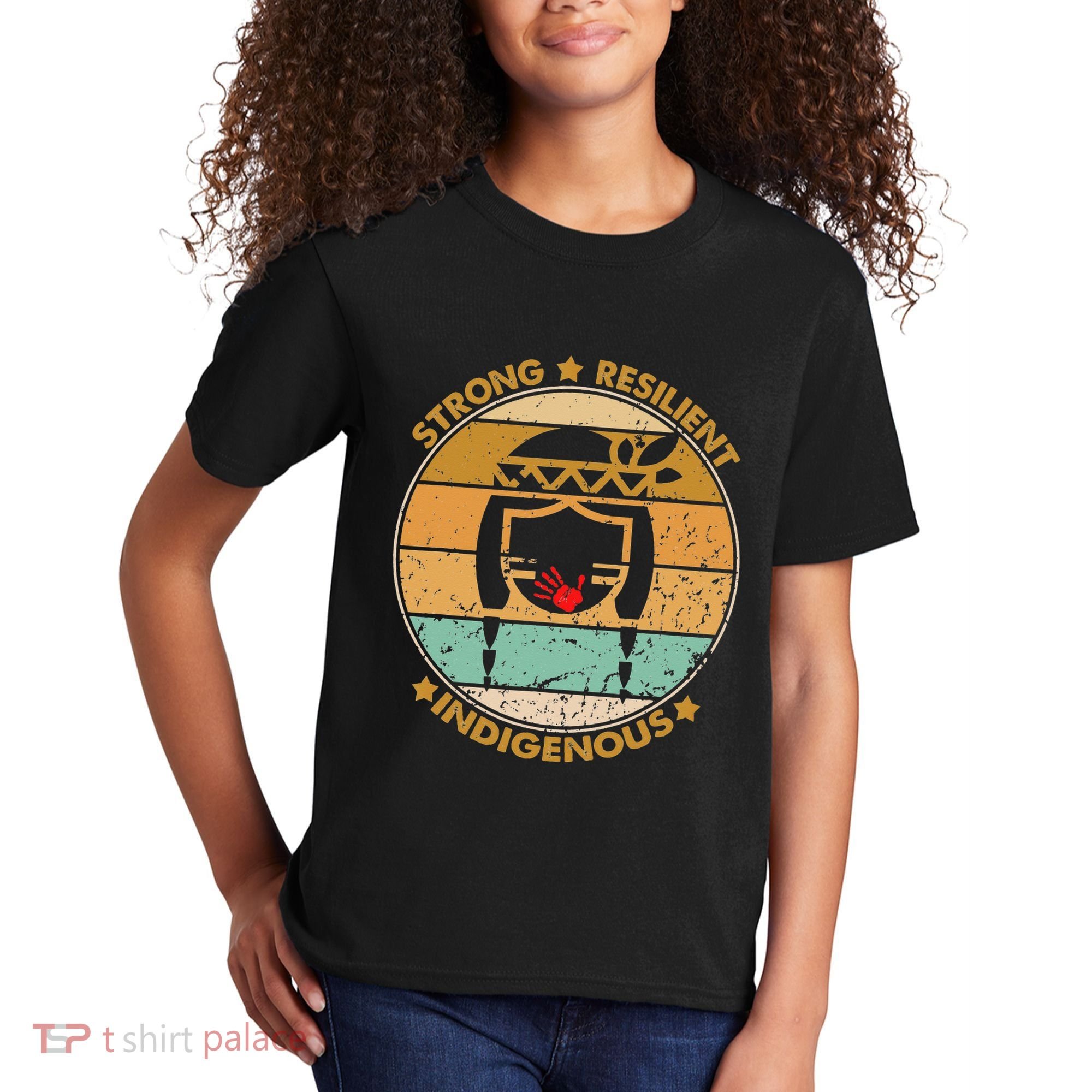 Strong Resilient Indigenous MMIW Awareness No Stolen Sisters Kids T-Shirt