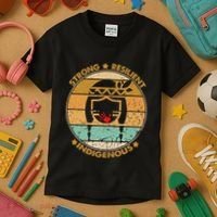 Strong Resilient Indigenous MMIW Awareness No Stolen Sisters Kids T-Shirt thumb 3