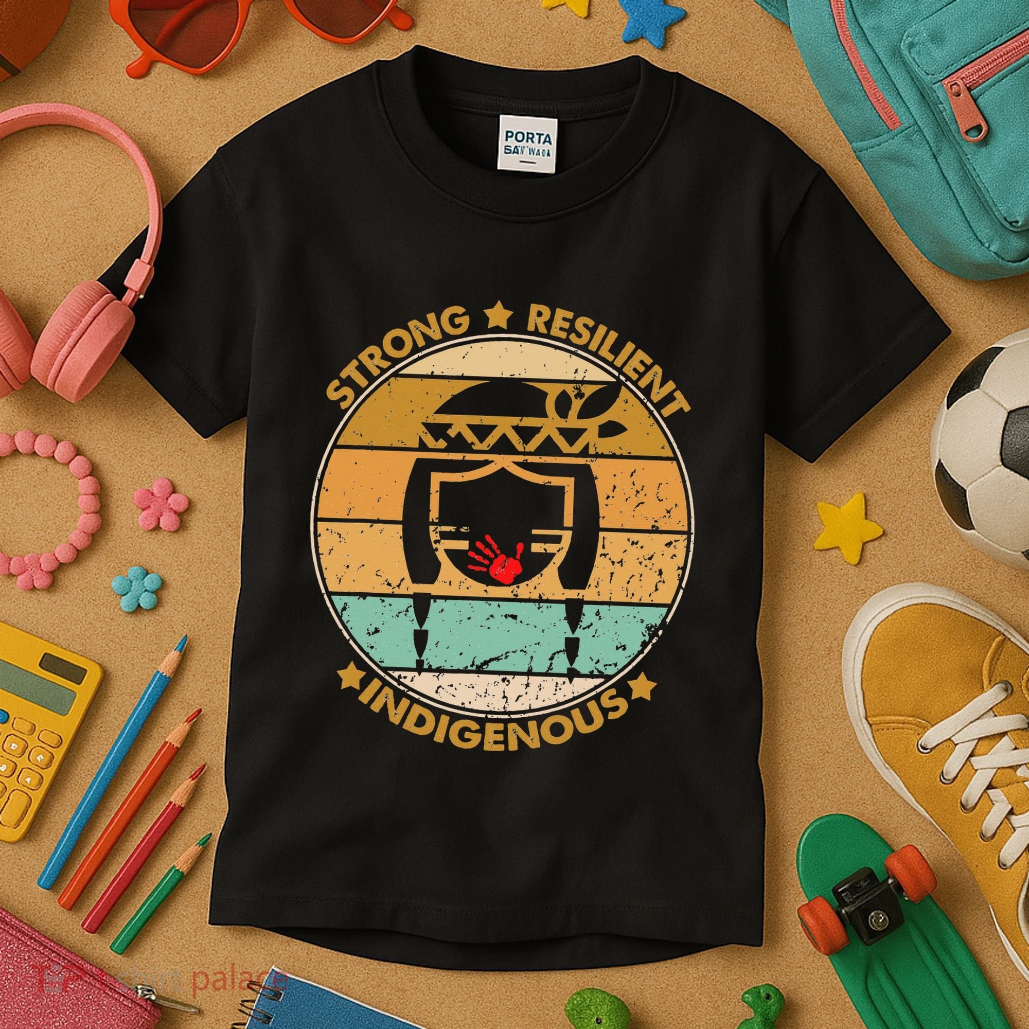 Strong Resilient Indigenous MMIW Awareness No Stolen Sisters Kids T-Shirt
