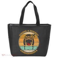 Strong Resilient Indigenous MMIW Awareness No Stolen Sisters Tote Bag thumb 0