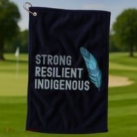 Strong Resilient Indigenous Golf Towel thumb 1