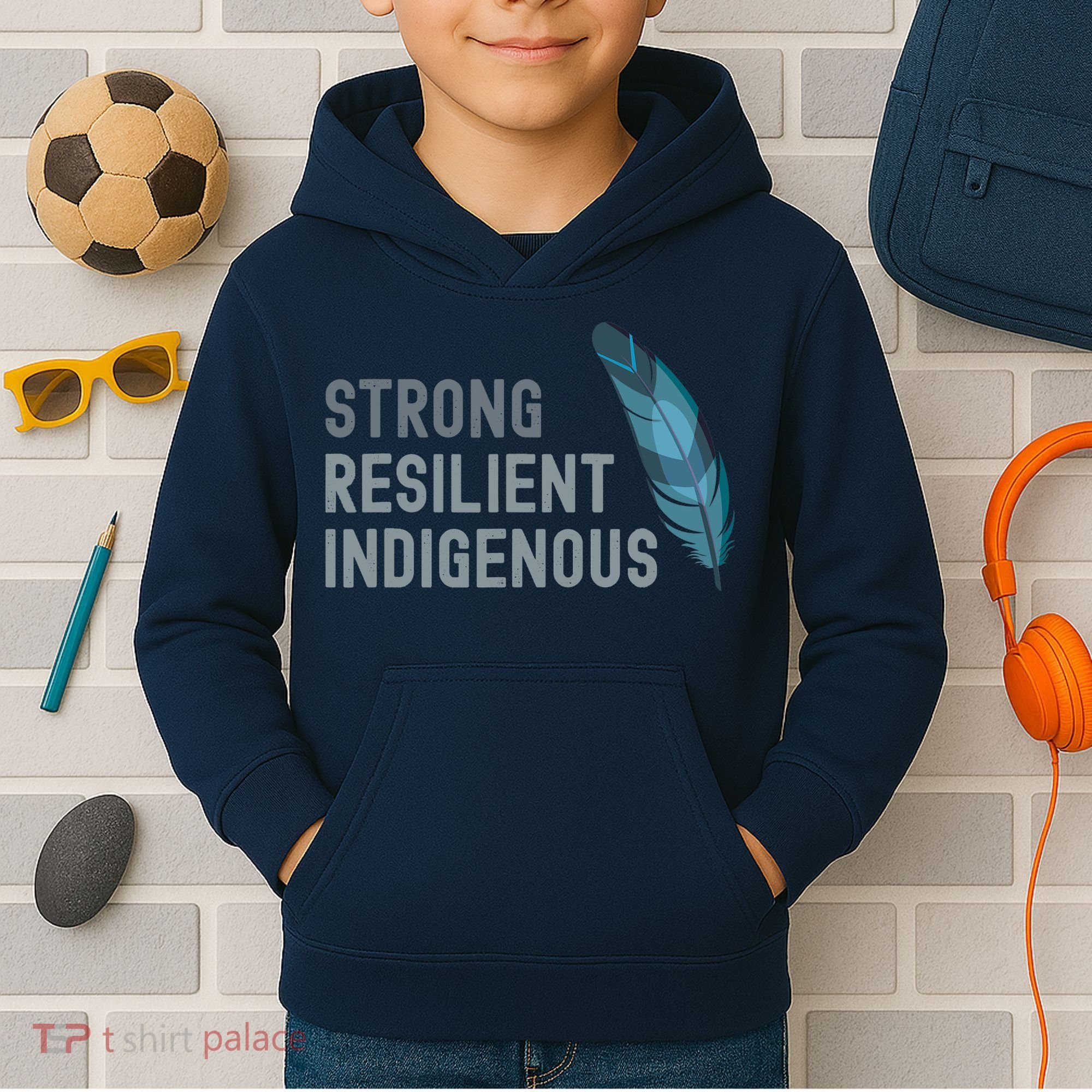Strong Resilient Indigenous Kids Hoodie