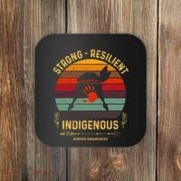 Strong Resilent Indigenous Native American Mmiw Awareness Coaster thumb 0