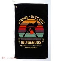 Strong Resilent Indigenous Native American Mmiw Awareness Golf Towel thumb 0