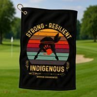Strong Resilent Indigenous Native American Mmiw Awareness Golf Towel thumb 1