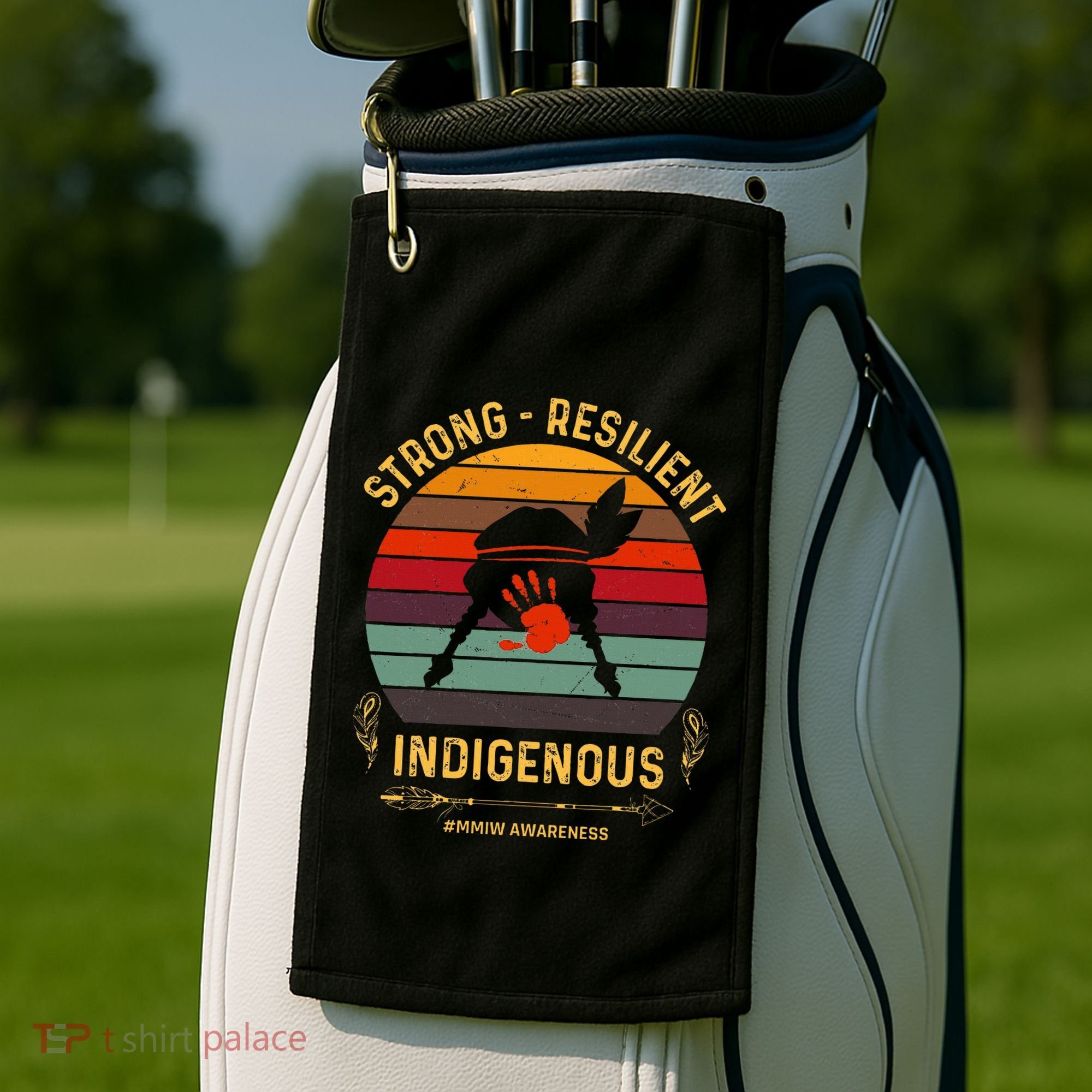 Strong Resilent Indigenous Native American Mmiw Awareness Golf Towel