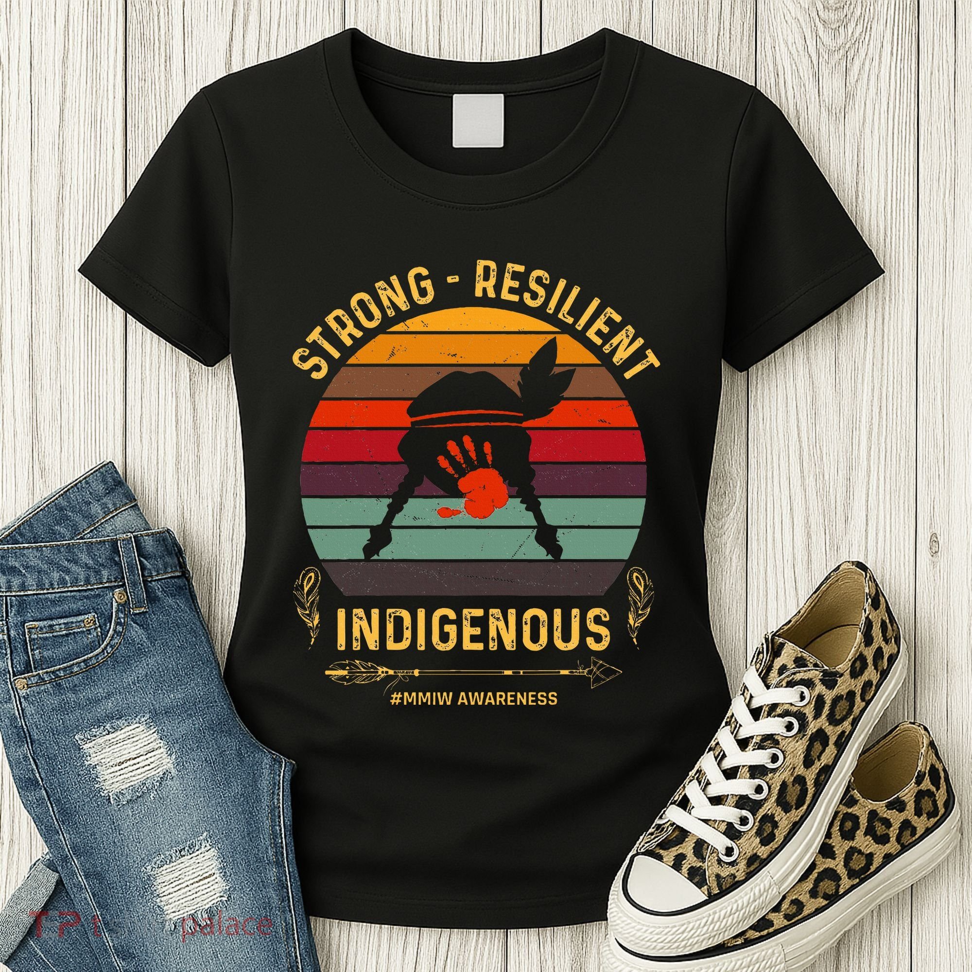 Strong Resilent Indigenous Native American Mmiw Awareness Women's T-Shirt