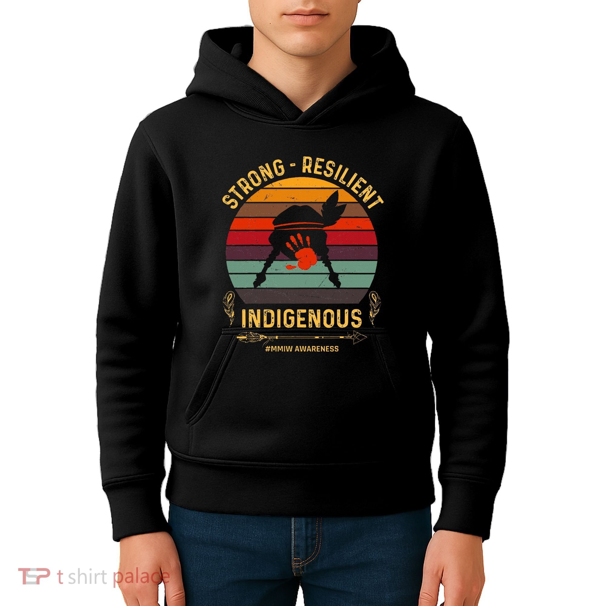 Strong Resilent Indigenous Native American Mmiw Awareness Kids Hoodie