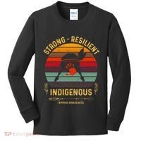 Strong Resilent Indigenous Native American Mmiw Awareness Kids Long Sleeve Shirt thumb 0