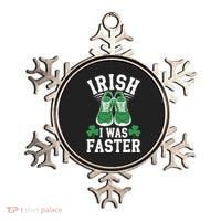 Shamrock Running Irish I Was Faster St Patricks Day Running Ornament thumb 0