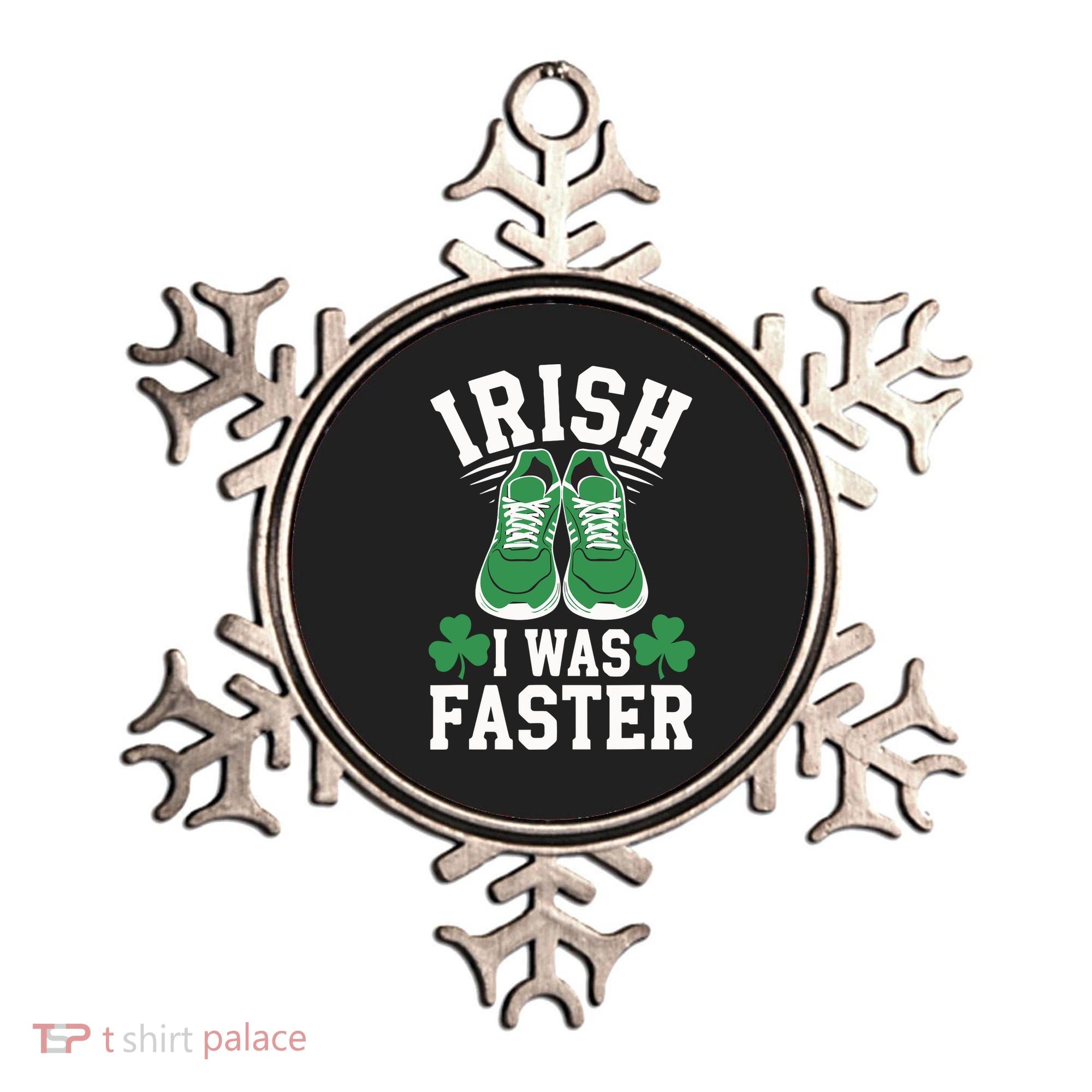 Shamrock Running Irish I Was Faster St Patricks Day Running Ornament