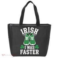 Shamrock Running Irish I Was Faster St Patricks Day Running Tote Bag thumb 0