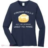 Synonym Rolls Just Like Grammar Used To Make English Teacher Women's Long Sleeve Shirt thumb 0