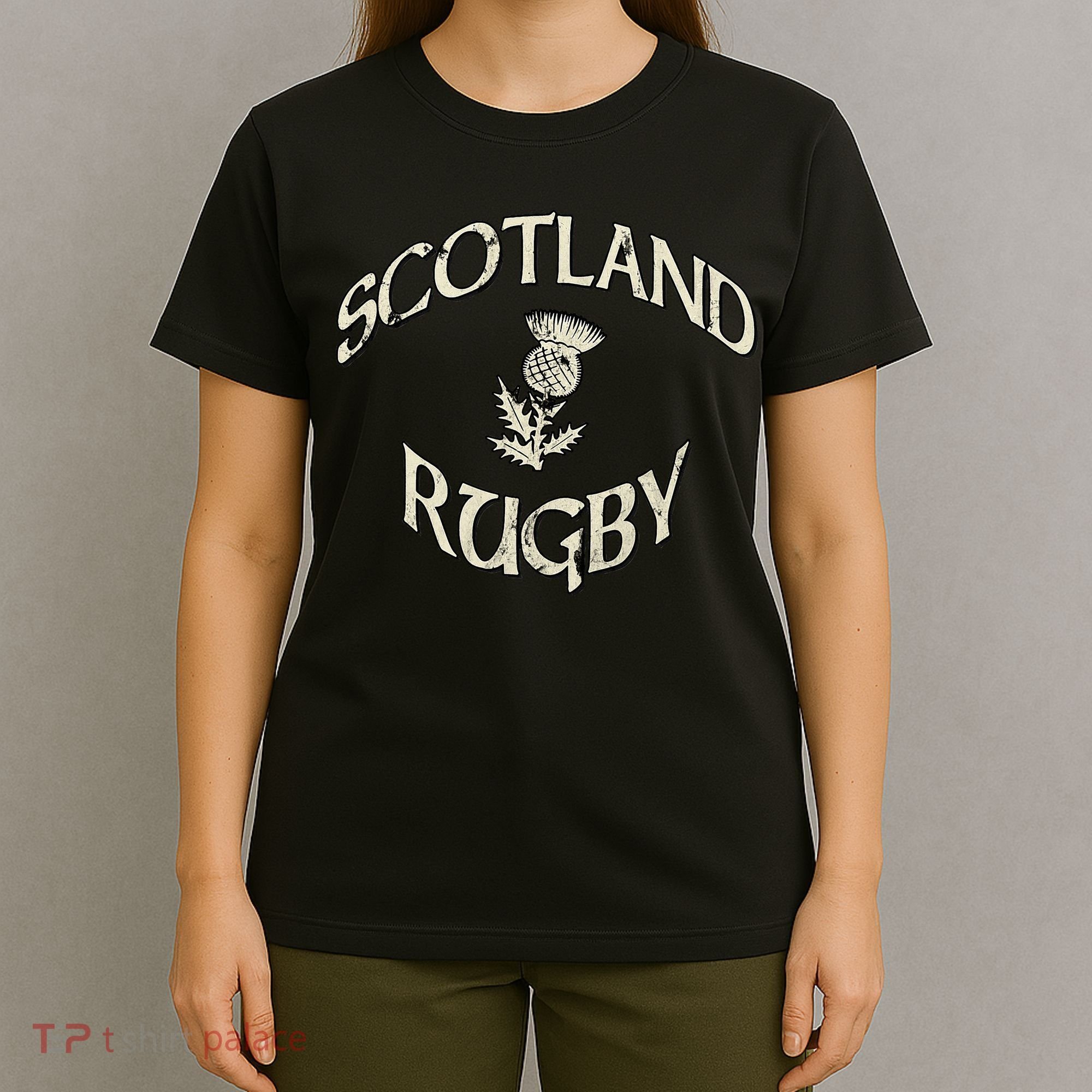 Scotland Rugby Jersey Vintage Scottish Rugby Thistle T-Shirt