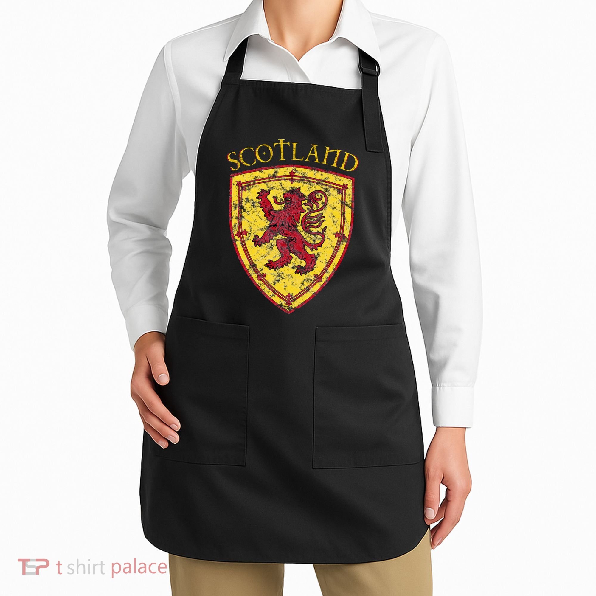 Scottish Rampant Lion Scotland Coat Of Arms Banner Apron