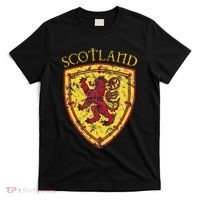 Scottish Rampant Lion Scotland Coat Of Arms Banner T-Shirt thumb 0